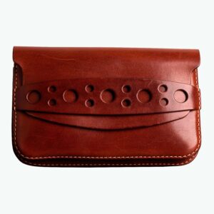 Handmade Brown Leather Clutch