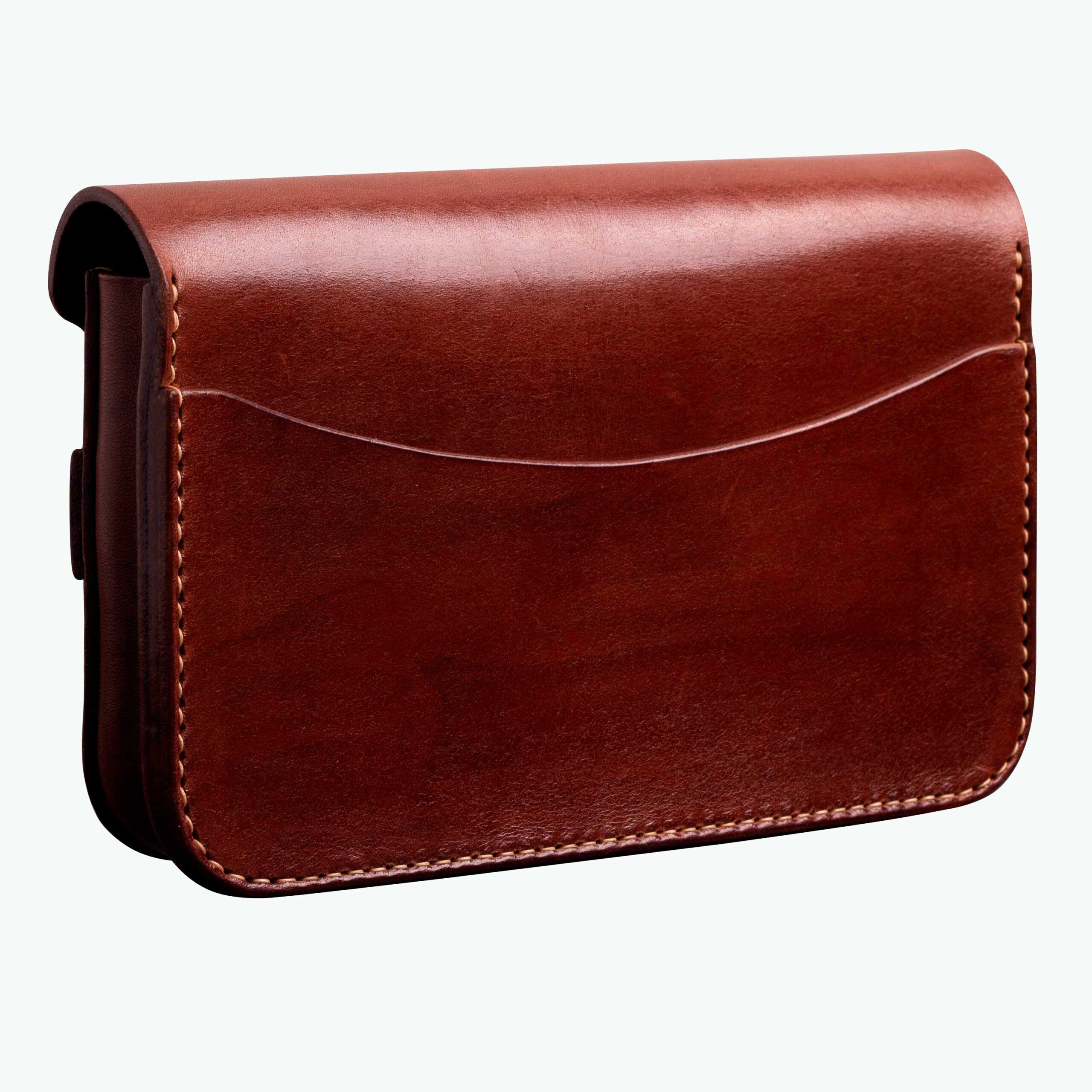 leather clutch back Back look Brown Leather Clutch